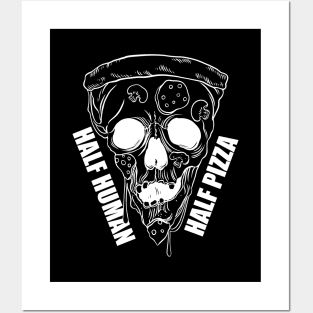 Pizza skull. Half Human Half Pizza Posters and Art